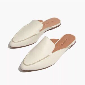 Madewell White Leather Pointed Toe Mule